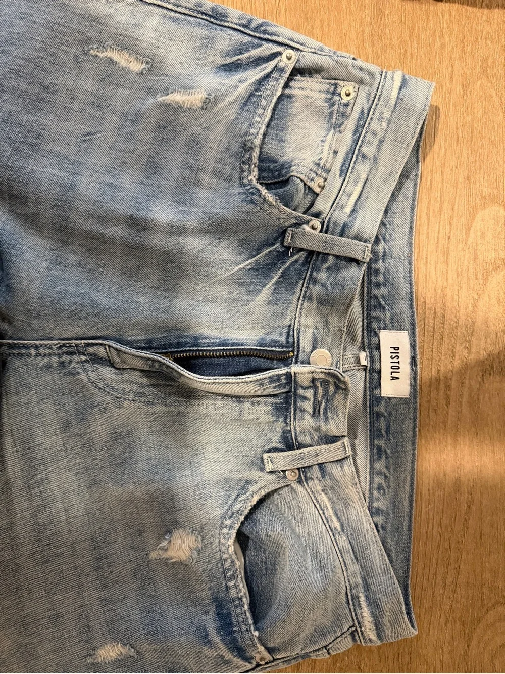 Pistola Light Blue Distressed Women’s Jeans, size 29